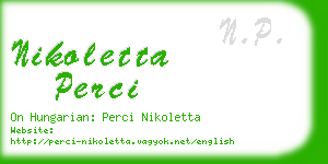 nikoletta perci business card